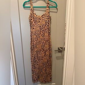 Billabong Animal Print Midi Dress - Tan and Black